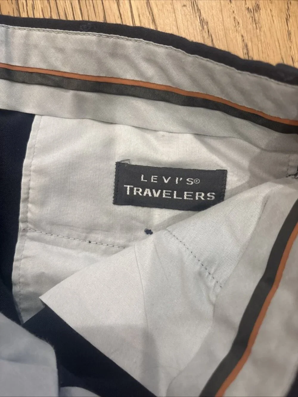 Vintage Levi’s Travelers Blue From Pleated Dress Pants Made In USA 38x30 Wool